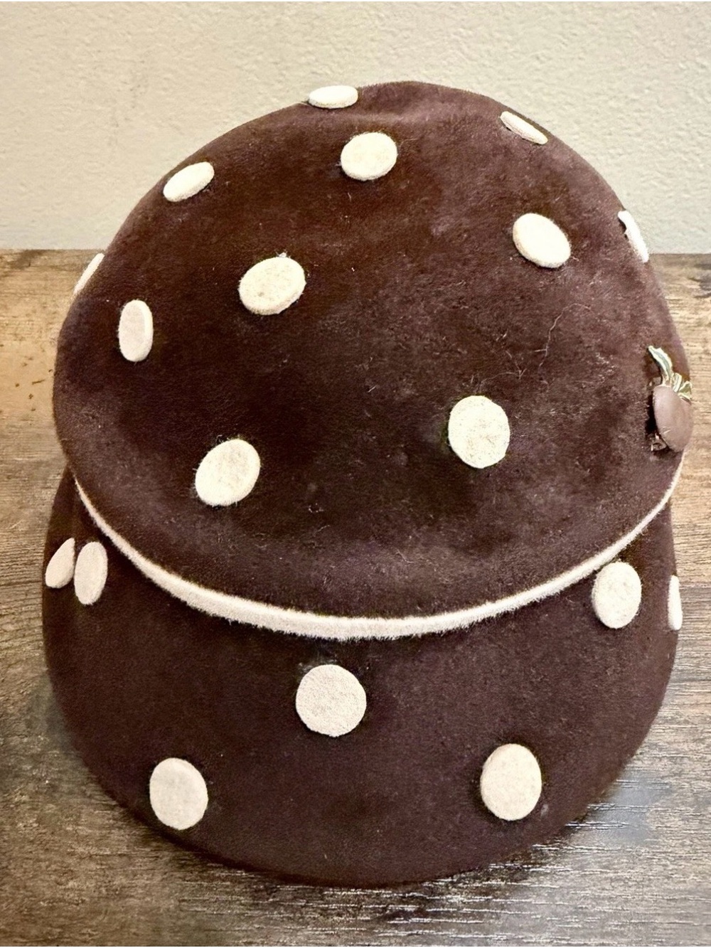 Vintage Le Montet Genuine Velour Mushroom Hat Gage Bros Chicago Cottagecore